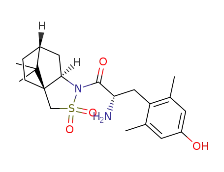 (2S)-2-amino-1-((6R,7aR)-8,8-dimethyl-2,2-dioxidotetrahydro-3H-3a,6-methanobenzo[c]isothiazol-1(4H)-yl)-3-(4-hydroxy-2,6-dimethylphenyl)propan-1-one