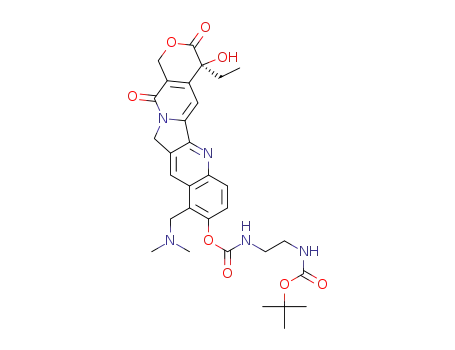 (S)-tert-butyl (10-((dimethylamino)methyl)-4-ethyl-4-hydroxy-3,14-dioxo-3,4,12,14-tetrahydro-1H-pyrano[3',4':6,7]indolizino[1,2-b]quinolin-9-yl) ethane-1,2-diyldicarbamate