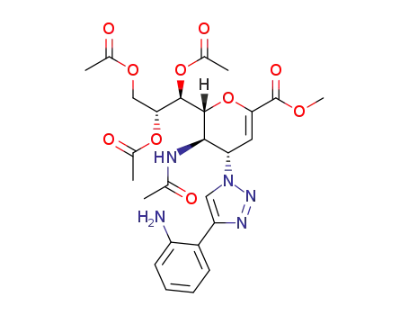 methyl 5-acetamido-7,8,9-tri-O-acetyl-4-(4-((2-aminophenyl)-1H-1,2,3-triazol-1-yl))-2,6-anhydro-3,4,5-trideoxy-D-glycero-D-galacto-non-2-enonate