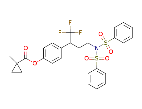 4-(1,1,1-trifluoro-4-(N-(phenylsulfonyl)phenylsulfonamido)butan-2-yl)phenyl 1-methylcyclopropane-1-carboxylate