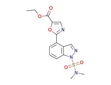 ethyl 2-(1-(N,N-dimethylsulfamoyl)-1H-indazol-4-yl)oxazole-5-carboxylate