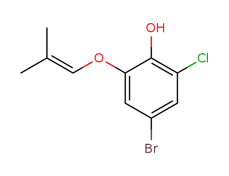4-bromo-2-chloro-6-((2-methylprop-1-en-1-yl)oxy)phenol