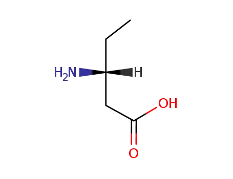 Molecular Structure of 131347-76-7 ((R)-3-Aminopentanoic acid)