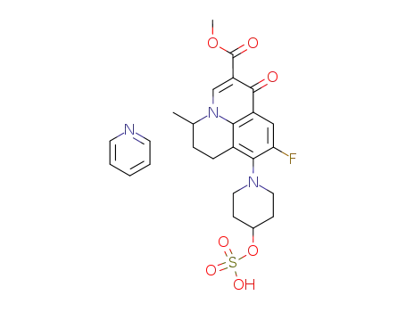 pyridinium 9-fluoro-6,7-dihydro-8-(4-hydroxy-1-piperidyl)-2-methoxycarbonyl-5-methyl-1-oxo-1H,5H-benzoquinolizine sulfate