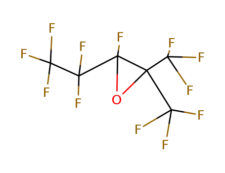 Molecular Structure of 788-67-0 (Oxirane, 2-fluoro-2-(pentafluoroethyl)-3,3-bis(trifluoromethyl)-)