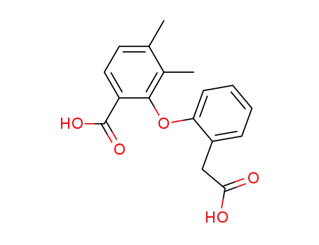 Molecular Structure of 117570-93-1 (2-(2-CARBOXYMETHYL-PHENOXY)-3,4-DIMETHYL-BENZOIC ACID)