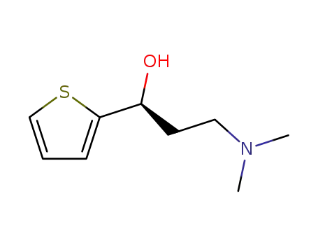 Molecular Structure of 132335-44-5 ((S)-(-)-N,N-Dimethyl-3-hydroxy-3-(2-thienyl)propanamine)