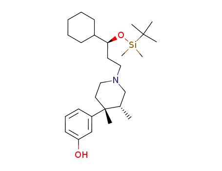 3-{(3R,4R)-1-[(S)-3-(tert-Butyl-dimethyl-silanyloxy)-3-cyclohexyl-propyl]-3,4-dimethyl-piperidin-4-yl}-phenol