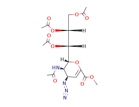 methyl 5-acetamido-7,8,9-tri-O-acetyl-4-azido-2,3-didehydro-2,3,4,5-tetradeoxy-D-glycero-D-talo-2-nonulopyranosidonate