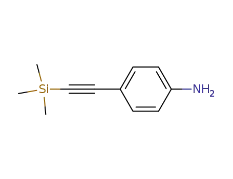 Molecular Structure of 75867-39-9 (4-((Trimethylsilyl)ethynyl)aniline)