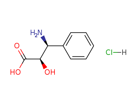 132201-32-2,(2R,3S)-3-Phenylisoserine hydrochloride,Benzenepropanoicacid, b-amino-a-hydroxy-, hydrochloride, (aR,bS)- (9CI);Benzenepropanoic acid, b-amino-a-hydroxy-, hydrochloride,[R-(R*,S*)]-;(2R,3S)-3-Phenylisoserine hydrochloride;