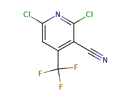 Molecular Structure of 13600-42-5 (2,6-Dichloro-4-(trifluoromethyl)nicotinonitrile)
