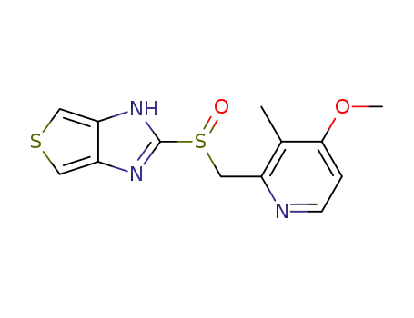 Molecular Structure of 111371-27-8 (1H-Thieno[3,4-d]imidazole,
2-[[(4-methoxy-3-methyl-2-pyridinyl)methyl]sulfinyl]-)