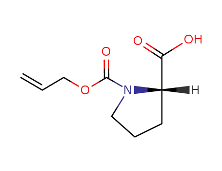 Molecular Structure of 110637-44-0 ((S)-1-(allyloxycarbonyl)pyrrolidine-2-carboxylic acid)