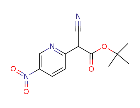 Molecular Structure of 914223-27-1 (tert-butyl 2-cyano-2-(5-nitropyridin-2-yl)acetate)