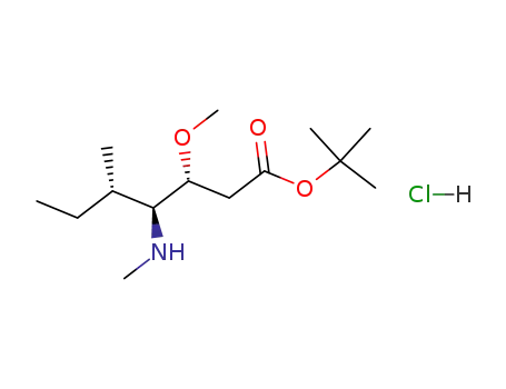 Molecular Structure of 120205-48-3 ((3R,4S,5S)-tert-butyl 3-Methoxy-5-Methyl-4-(MethylaMino)heptanoate hydroc hloride)