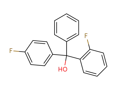 Molecular Structure of 128092-72-8 (Benzenemethanol, 2-fluoro-a-(4-fluorophenyl)-a-phenyl-)