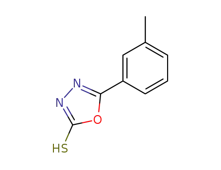Molecular Structure of 66147-19-1 (5-(3-METHYLPHENYL)-1,3,4-OXADIAZOLE-2-THIOL)