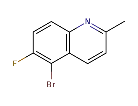 Molecular Structure of 80290-18-2 (5-BroMo-6-fluoro-2-Methylquinoline)