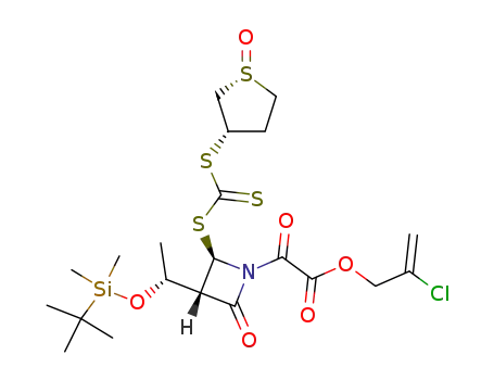 (3S,4R)-N-<<(2-Chlorallyl)oxy>oxalyl>-3-<1(R)-1-<(dimethyl-tert-butylsilyl)oxy>ethyl>-4-<<<(1(R)-oxo-3(S)-thiolanyl)thio>thiocarbonyl>thio>-2-azetidinone