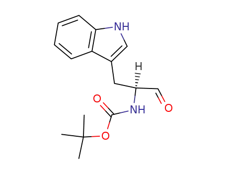 Molecular Structure of 82689-14-3 (Carbamic acid, [(1S)-1-formyl-2-(1H-indol-3-yl)ethyl]-, 1,1-dimethylethyl
ester)