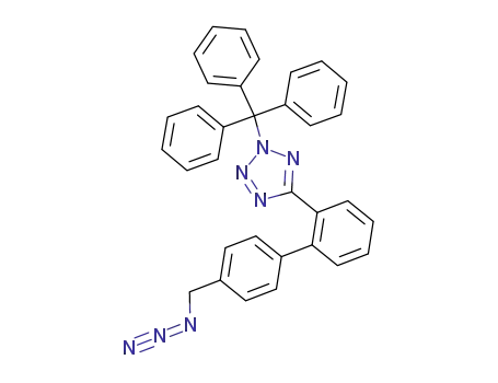 2-(triphenylmethyl)-5-<(4'-(azidomethyl)biphenyl-2-yl)>-2H-tetrazole