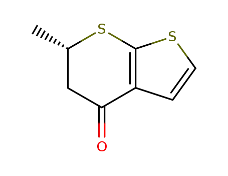 Molecular Structure of 147086-79-1 (4H-Thieno[2,3-b]thiopyran-4-one,5,6-dihydro-6-methyl-, (6S))