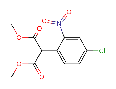 Molecular Structure of 147124-32-1 (DIMETHYL 2-(4-CHLORO-2-NITROPHENYL)MALONATE)