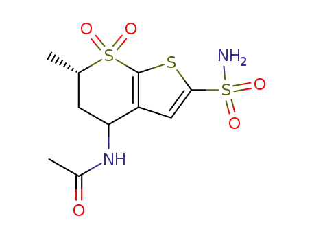 4-(acetylamino)-5,6-dihydro-(S)-6-methyl-4H-thieno<2,3-b>thiopyran-2-sulfonamide 7,7-dioxide