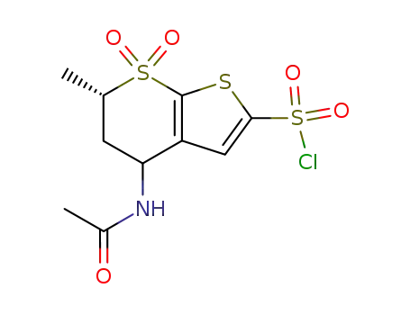 4-(acetylamino)-5,6-dihydro-(S)-6-methyl-4H-thieno<2,3-b>thiopyran-2-sulfonyl chloride 7,7-dioxide