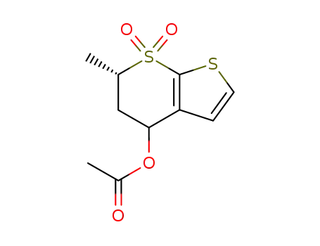 5,6-dihydro-(R,S)-4-acetoxy-(S)-6-methyl-4H-thieno<2,3-b>thiopyran 7,7-dioxide