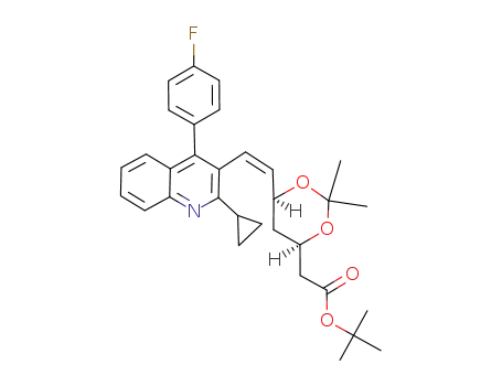 tert-butyl (3R,5S,6Z)-7-{2-cyclopropyl-4-(4-fluorophenyl)quinoline-3-yl}-3,5-isopropylidenedioxy-6-heptenoate