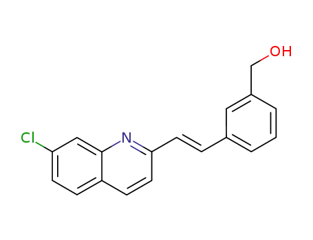 Molecular Structure of 139425-04-0 (Benzenemethanol, 3-[2-(7-chloro-2-quinolinyl)ethenyl]-, (E)-)