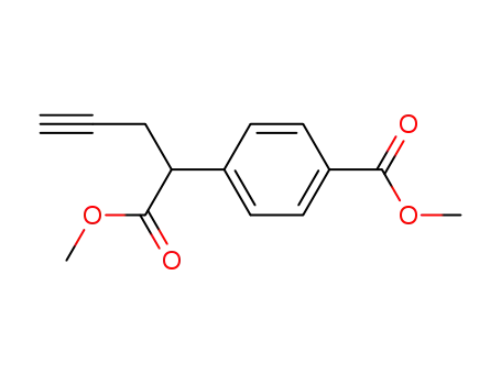 Molecular Structure of 146464-90-6 (α-propargylhomoterephthalic acid dimethyl ester)