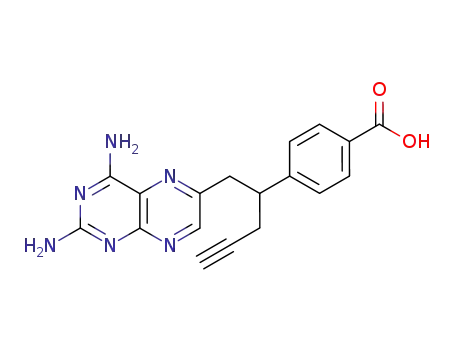 4-(1-(2,4-diaminopteridin-6-yl)pent-4-yn-2-yl)benzoic acid
