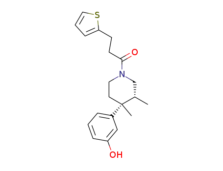 1-[(3R,4R)-4-(3-Hydroxy-phenyl)-3,4-dimethyl-piperidin-1-yl]-3-thiophen-2-yl-propan-1-one