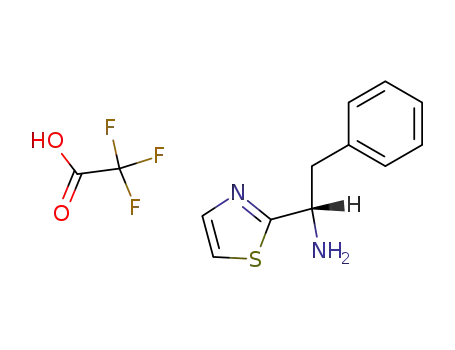 (1S)-2-phenyl-1-(1,3-thiazol-2-yl)ethan-1-amine trifluoroacetic acid salt