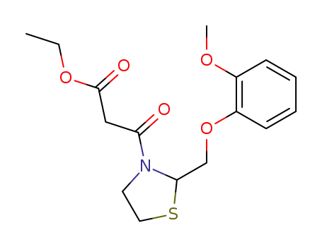 2-[2-methoxy-phenoxymethyl)-3-ethoxycarbonylacetyl-1,3-thiazolidine