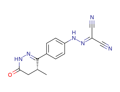 141505-33-1,Levosimendan,Propanedinitrile,[[4-(1,4,5,6-tetrahydro-4-methyl-6-oxo-3-pyridazinyl)phenyl]hydrazono]-, (R)-;Propanedinitrile,[[4-[(4R)-1,4,5,6-tetrahydro-4-methyl-6-oxo-3-pyridazinyl]phenyl]hydrazono]-(9CI);(-)-OR 1259;(R)-Simendan;OR 1259;Simdax;