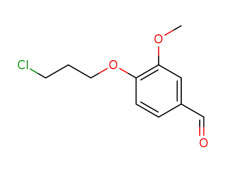 Molecular Structure of 151719-92-5 (Benzaldehyde, 4-(3-chloropropoxy)-3-methoxy-)