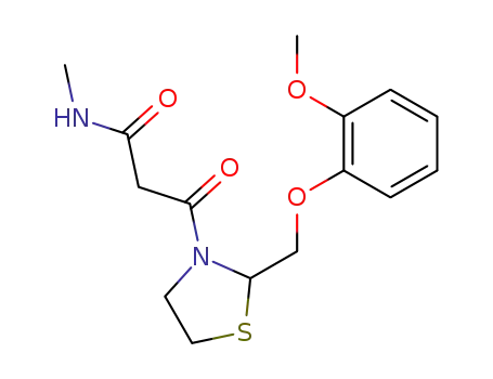 N-methyl 2-<(2-methoxyphenoxy)methyl>-β-oxo-1,3-thiazolidine-3-propanamide