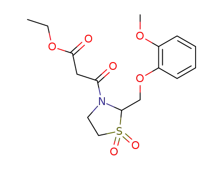 ethyl 2-<(2-methoxyphenoxy)methyl>-β-oxo-1,3-thiazolidine-3-propionate 1,1-dioxide