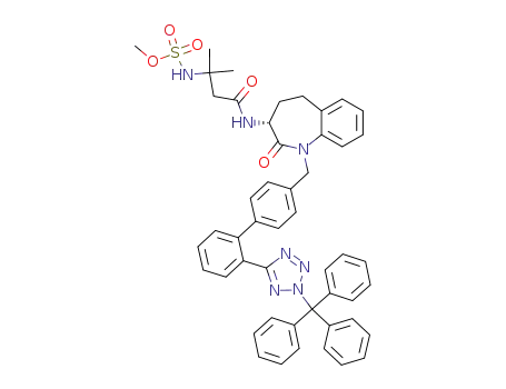 (1,1-Dimethyl-2-{(R)-2-oxo-1-[2'-(2-trityl-2H-tetrazol-5-yl)-biphenyl-4-ylmethyl]-2,3,4,5-tetrahydro-1H-benzo[b]azepin-3-ylcarbamoyl}-ethyl)-sulfamic acid methyl ester
