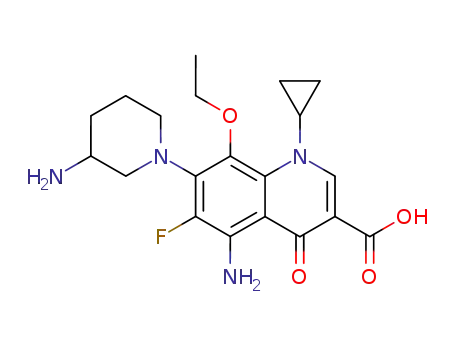 5-Amino-7-(3-amino-piperidin-1-yl)-1-cyclopropyl-8-ethoxy-6-fluoro-4-oxo-1,4-dihydro-quinoline-3-carboxylic acid