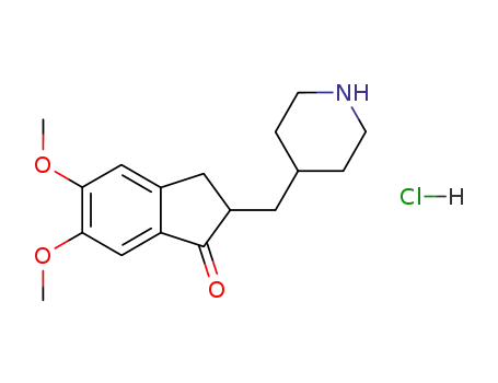 5,6-dimethoxy-2-(piperidine-4-ylmethyl)-2,3-dihydro-1H-inden-1-one hydrochloride