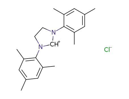 Molecular Structure of 173035-10-4 (1,3-BIS(2,4,6-TRIMETHYLPHENYL)-IMIDAZOLIDINIUM-CHLORIDE)