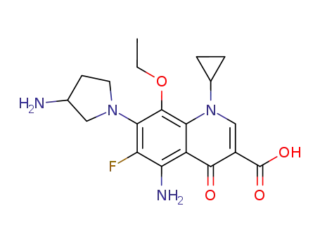 5-Amino-7-(3-amino-pyrrolidin-1-yl)-1-cyclopropyl-8-ethoxy-6-fluoro-4-oxo-1,4-dihydro-quinoline-3-carboxylic acid