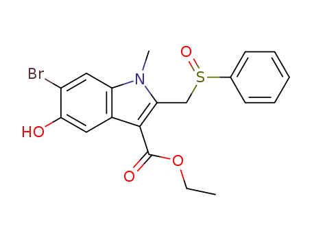 1-methyl-2-phenylthiomethyl-3-ethoxycarbonyl-5-hydroxy-6-bromoindole sulfoxide
