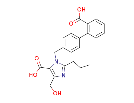 3-(2'-Carboxy-biphenyl-4-ylmethyl)-5-hydroxymethyl-2-propyl-3H-imidazole-4-carboxylic acid