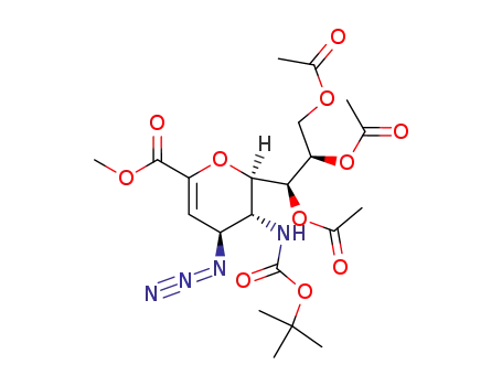 methyl 7,8,9-tri-O-acetyl-2,6-anhydro-5-(tert-butoxycarboxyamido)-4-azido-3,4,5-trideoxy-D-glycero-D-galacto-non-2-enoate